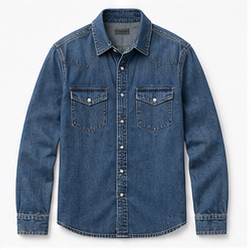 Mens Indigo Denim Shirt