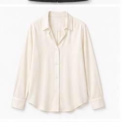 Womens Ivory Silk Blouse
