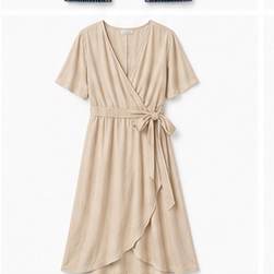 Womens Wrap Midi Dress
